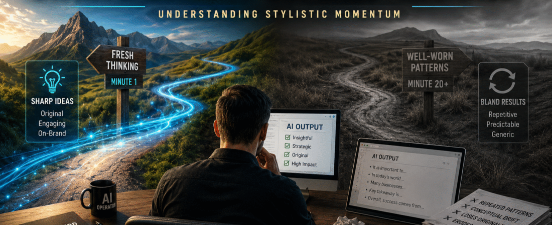 Why Your AI Content Starts Strong but Ends “Average”: Understanding Stylistic Momentum