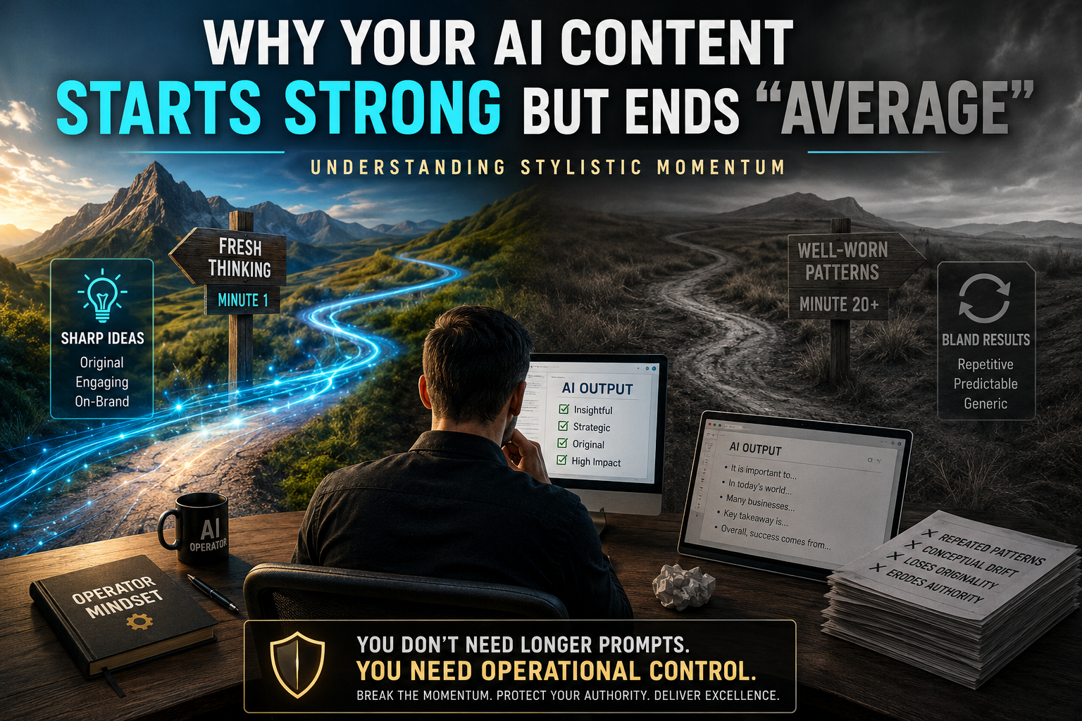 Why Your AI Content Starts Strong but Ends “Average”: Understanding Stylistic Momentum