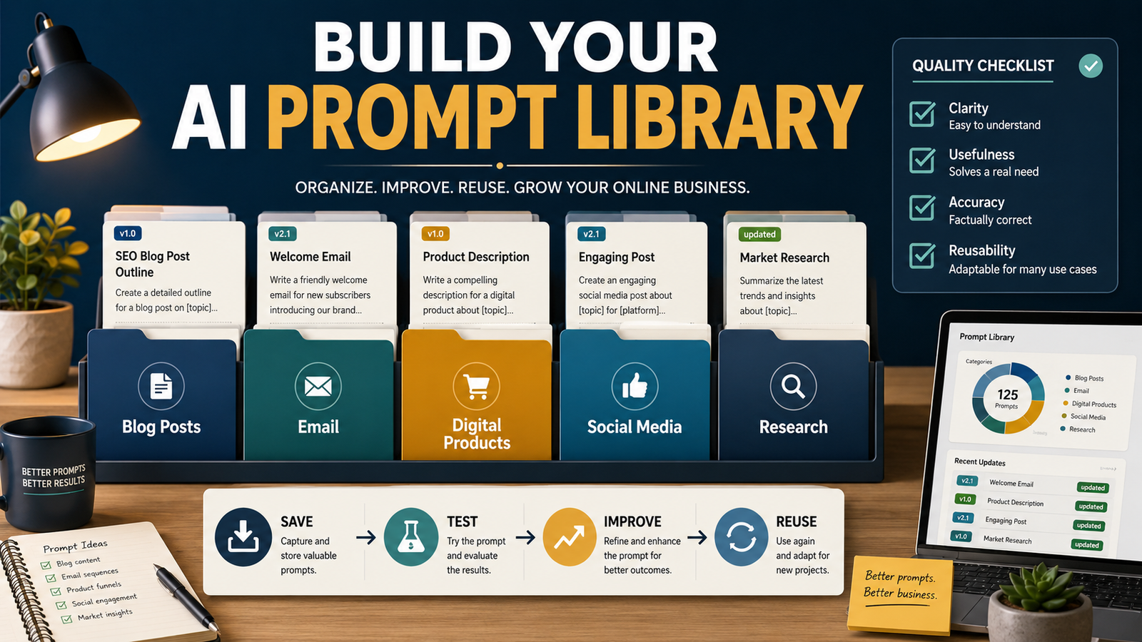 How to Build an AI Prompt Library for Your Online Business