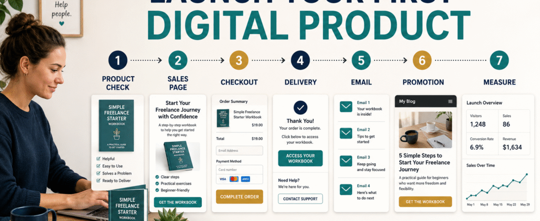 How to Launch a Digital Product for Beginners Without Building a Complicated Launch Funnel