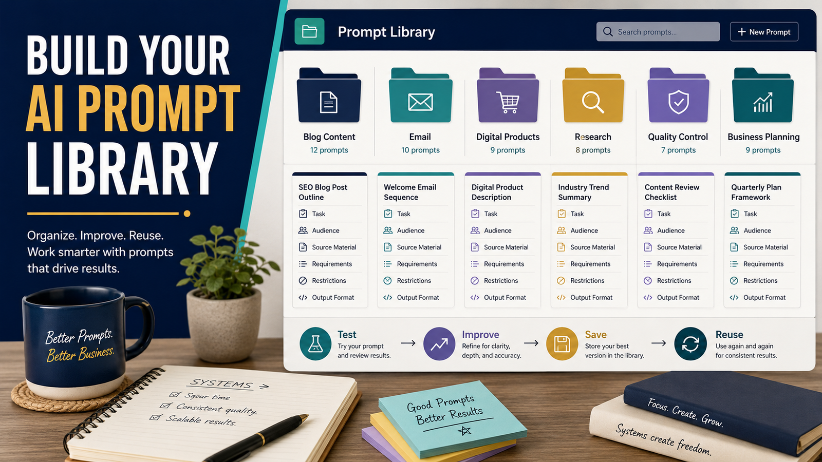 How to Create an AI Prompt Library for the Tasks You Repeat Every Week
