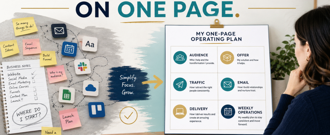 How to Build a One-Page Online-Business Operating Plan for Beginners