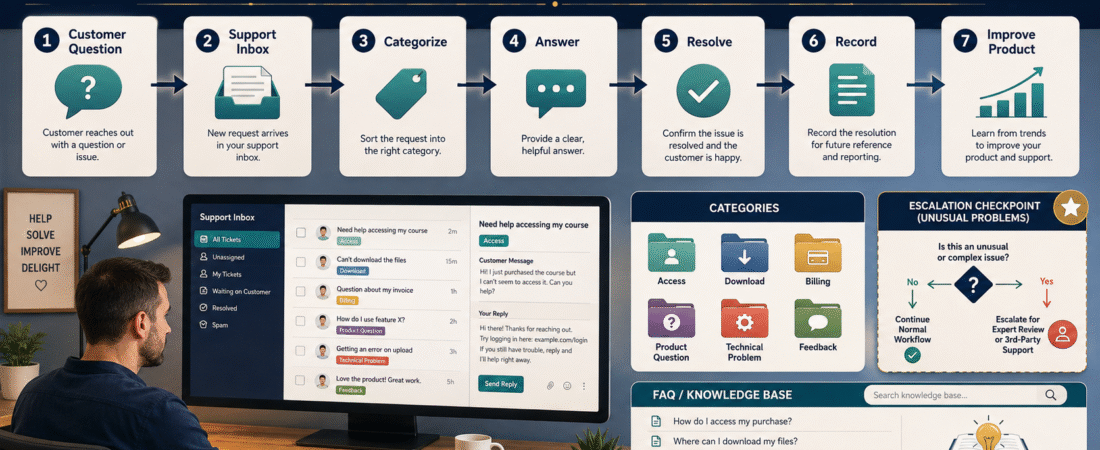 How to Create a Customer Support System for Digital Products Without Building a Help Desk