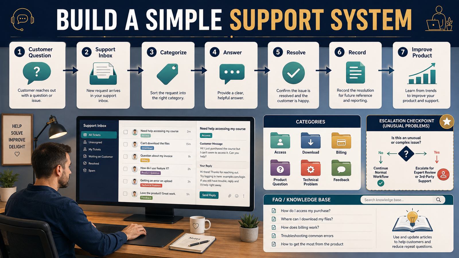 How to Create a Customer Support System for Digital Products Without Building a Help Desk