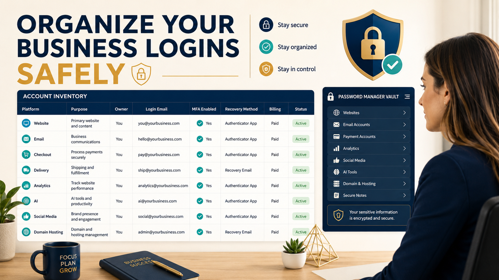 How to Organize Your Online-Business Logins Without Storing Passwords in a Spreadsheet