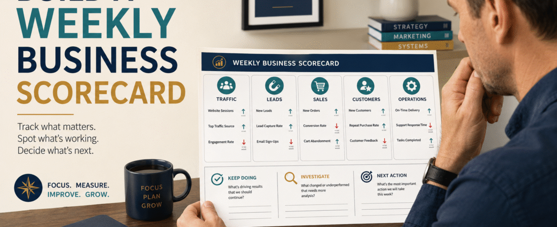 How to Create a One-Page Weekly Business Scorecard for a Small Online Business