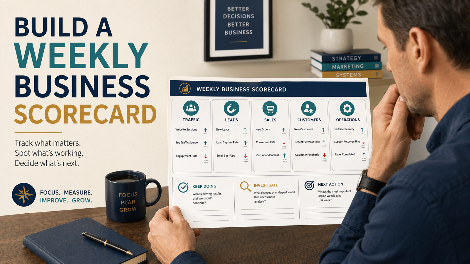 How to Create a One-Page Weekly Business Scorecard for a Small Online Business