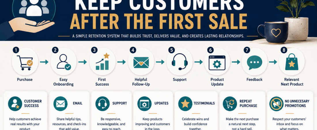 How to Build a Simple Customer Retention System After the First Digital Product Sale