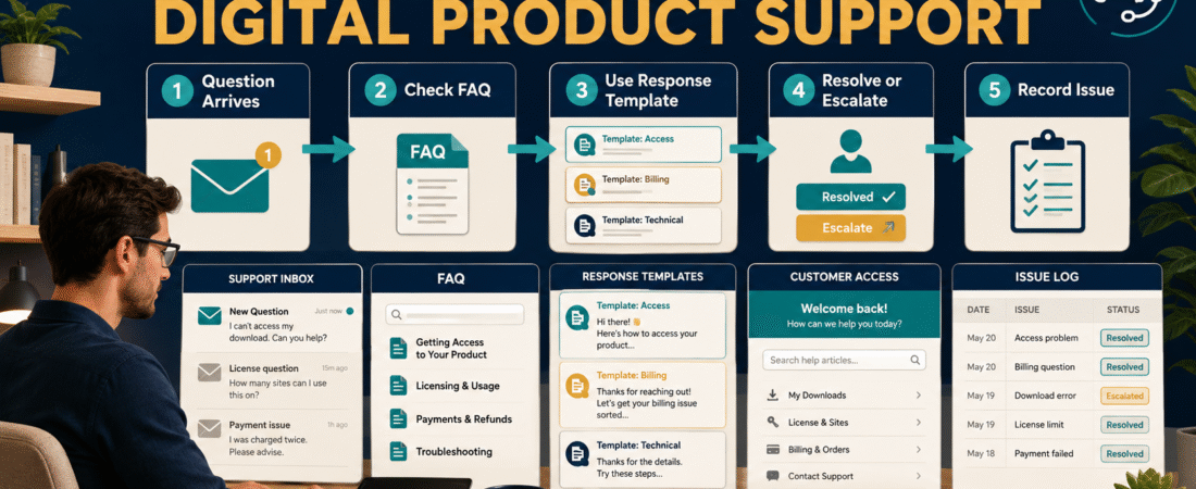 How to Create a Simple Digital Product Customer Support System Without Living in Your Inbox