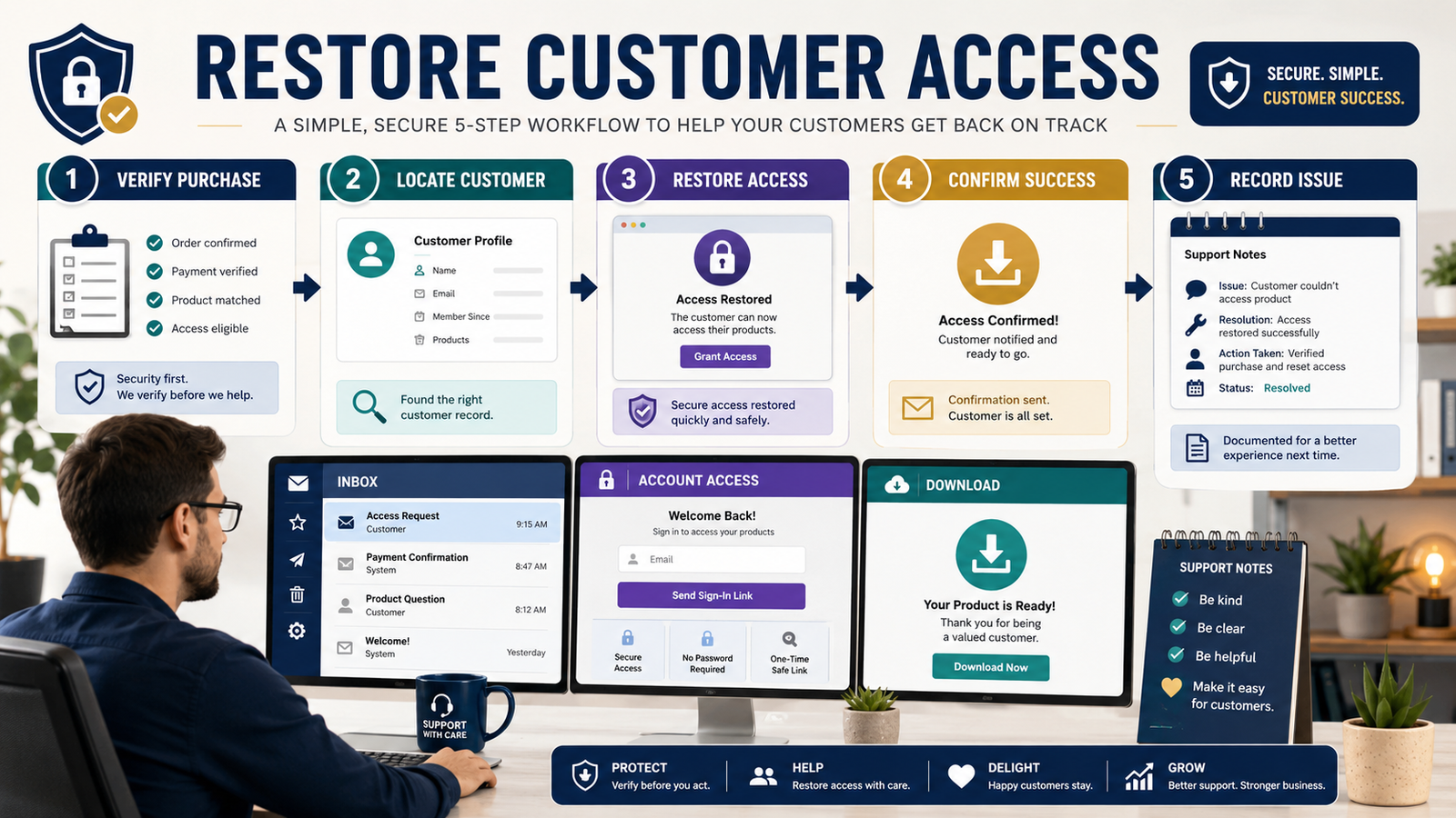 How to Create a Product Access Recovery Process for Customers Who Lose a Download or Login
