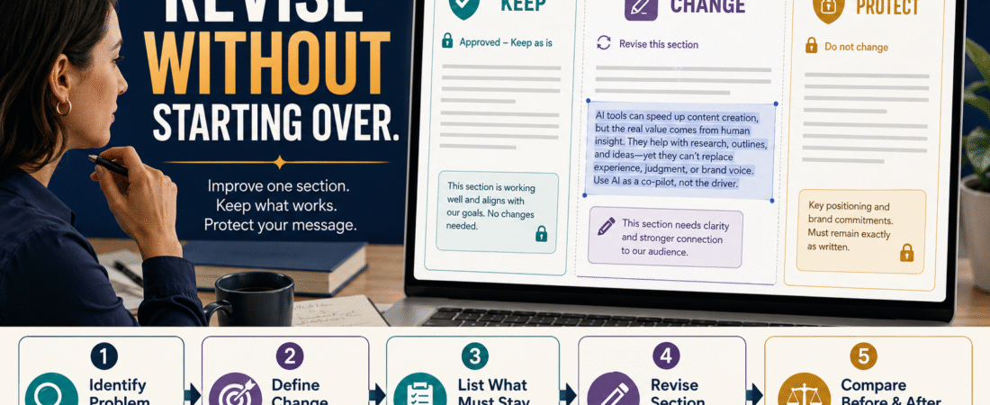 How to Revise AI-Generated Content Without Rewriting Everything
