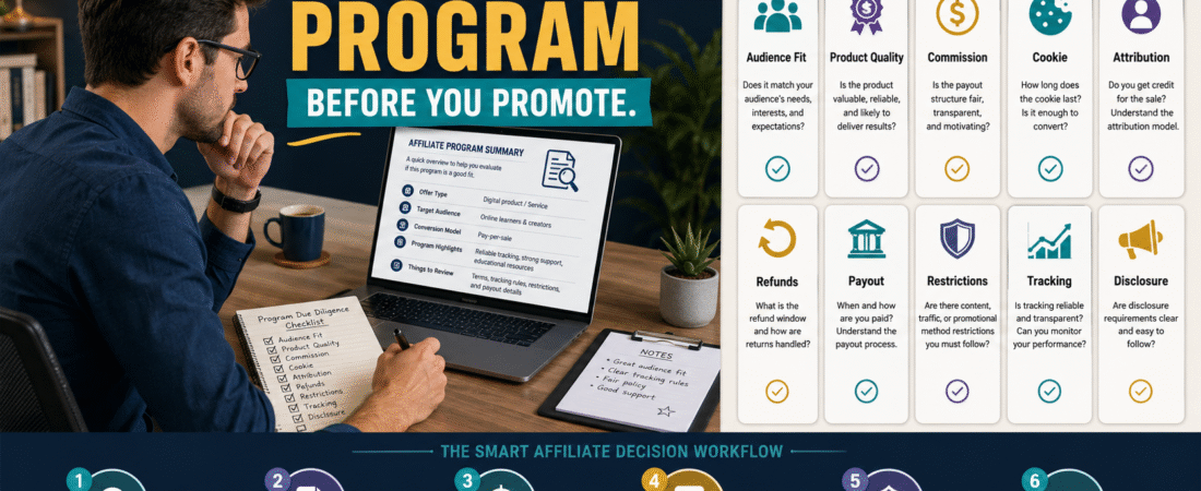 How to Evaluate an Affiliate Program Before You Spend Time Promoting It