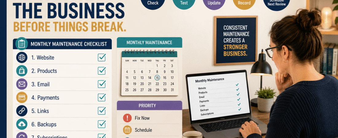 How to Build a Monthly Online-Business Maintenance Checklist Before Small Problems Become Expensive
