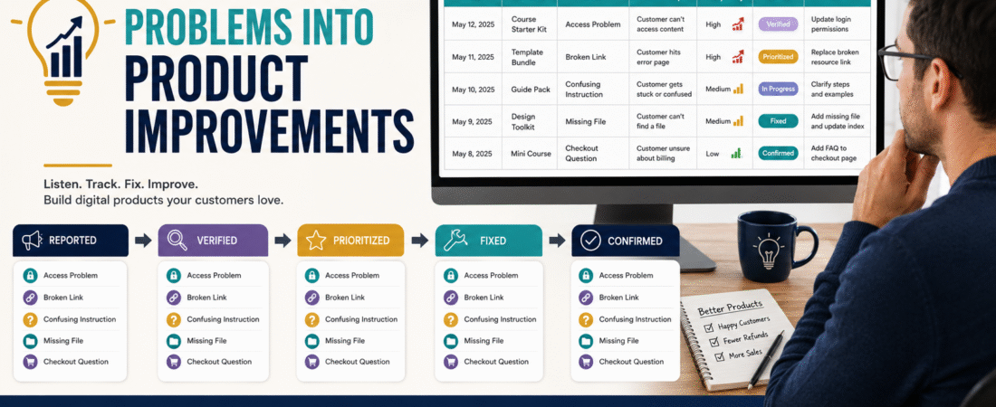 How to Create a Digital Product Issue Log So Customer Problems Turn Into Better Products