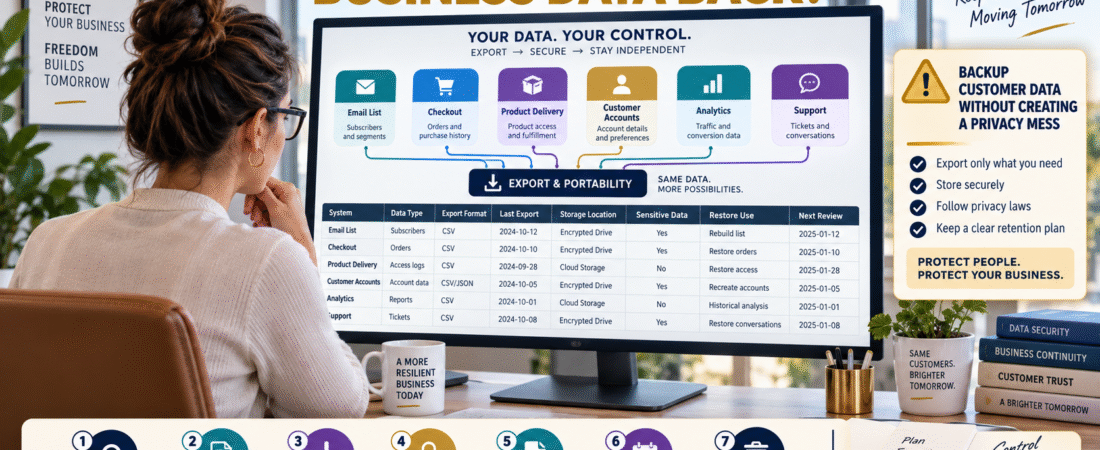 How to Create a Customer Data Export Checklist Without Turning Your Backup System Into a Privacy Problem