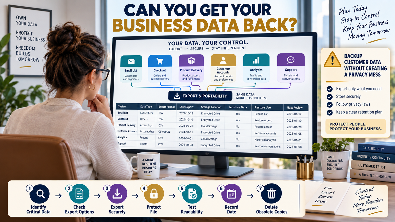 How to Create a Customer Data Export Checklist Without Turning Your Backup System Into a Privacy Problem