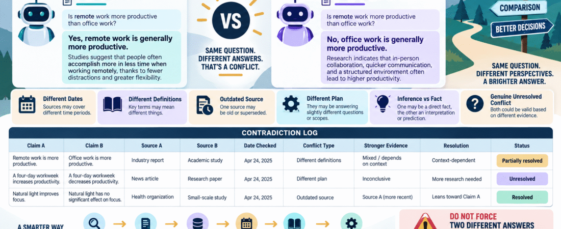 How to Create an AI Contradiction Log When Two Sources Give You Different Answers