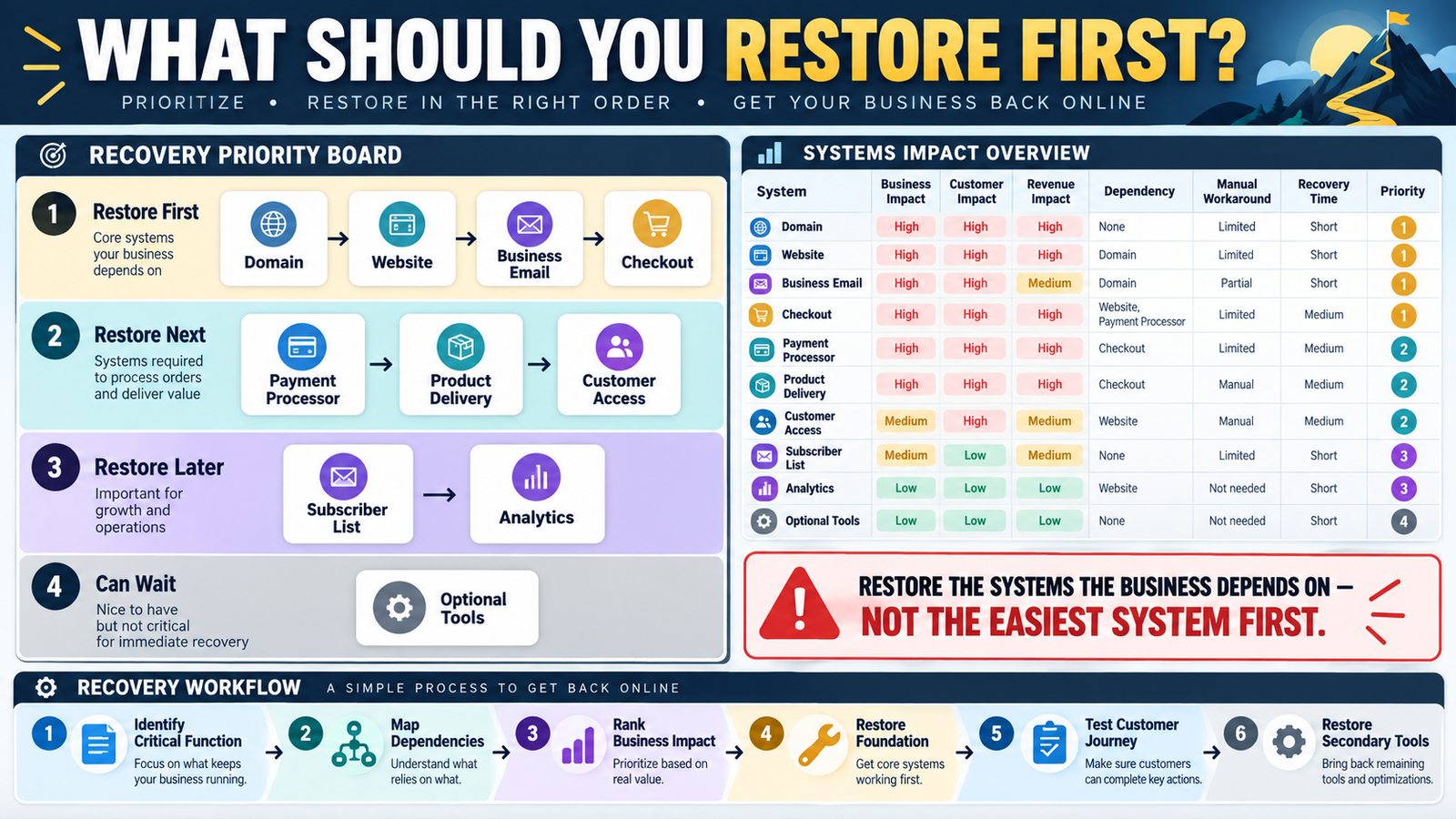 How to Create an Online Business Recovery Priority List So You Know What to Restore First