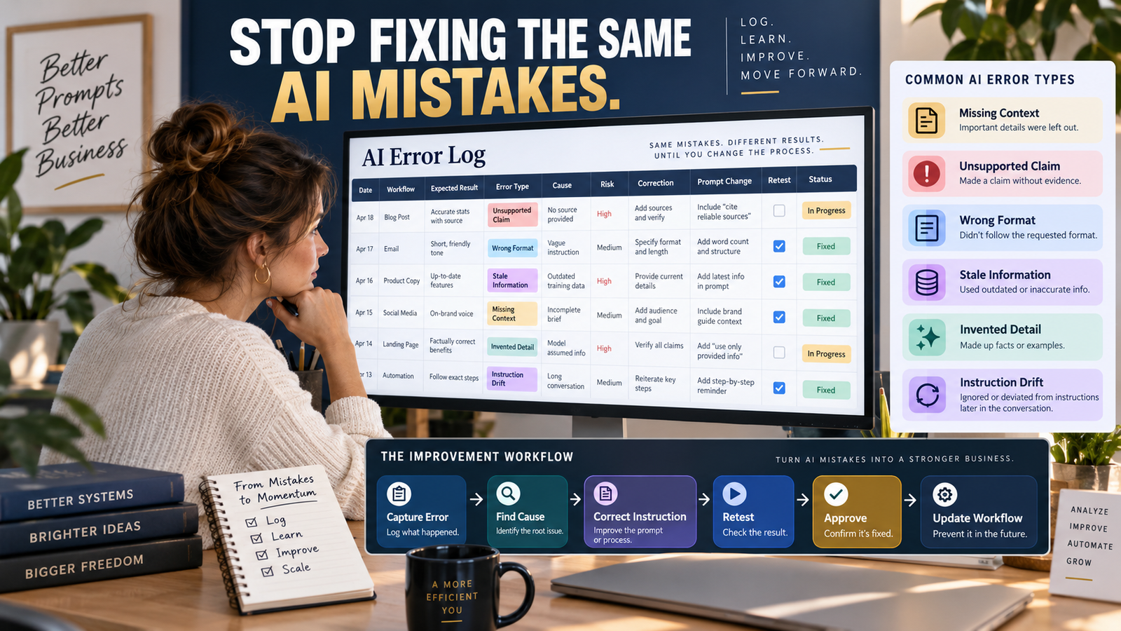 How to Create an AI Error Log So You Stop Fixing the Same AI Problems Repeatedly